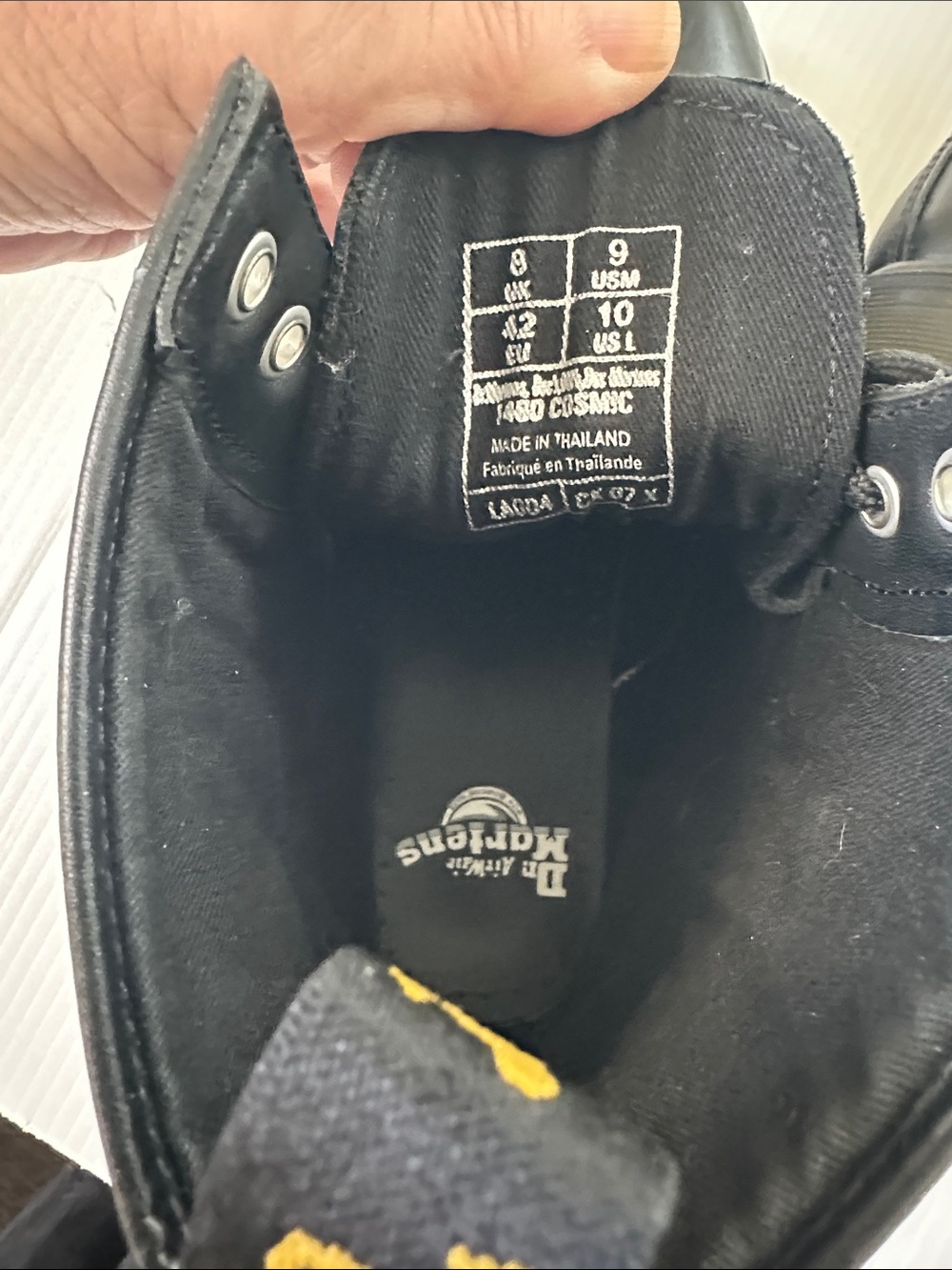 Dr. Martens 1460 Cosmic Embroidered Leather Lace Up Boots Black, 10 (42) - Picture 8 of 14